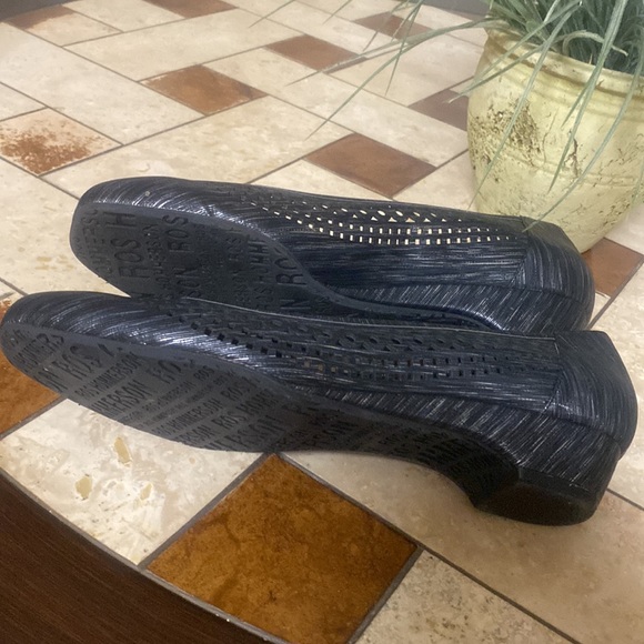 Ros Hommerson  tina black metallic pump workwear casual size 10WW New - Picture 3 of 11